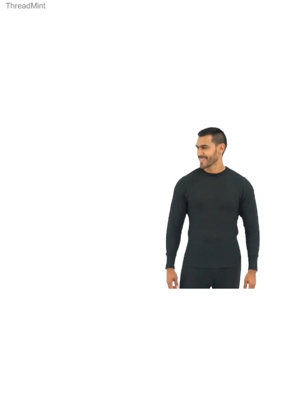 Heavyweight Cotton Waffle Thermal Crew Long Sleeve Undershirt